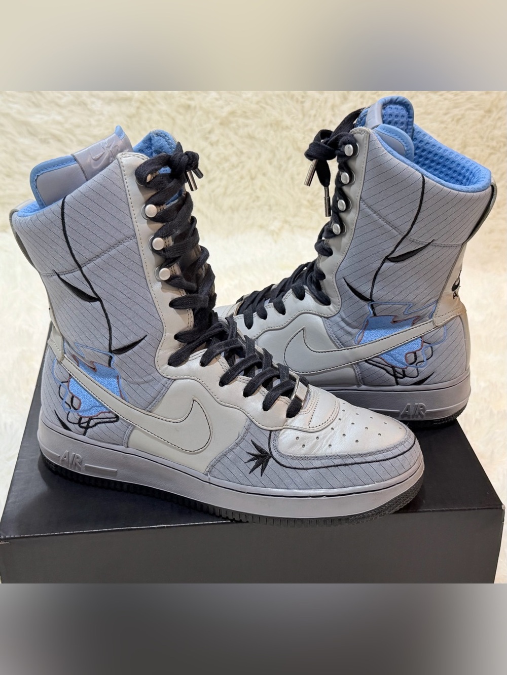 Women’s Nike Air Force 1 Supreme 6-Inch "Comic Book" High Tops 2007 - Size 10.5